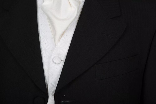 I14 MENS BLACK 100% WOOL WEDDING EVENING FORMAL FUNERAL DIRECTORS SUIT JACKET - Picture 6 of 8