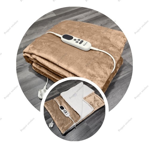 Electric Heated Throw Blanket 10 Heat Settings Washable Fleece Sherpa Timer (L) - Picture 32 of 56