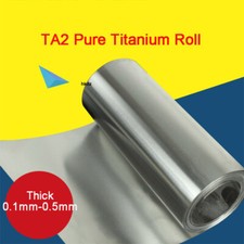 TA2 Pure Titanium Thin Roll Thick 0.1mm-0.5mm Ti Metal Foil Sheet Metalworking