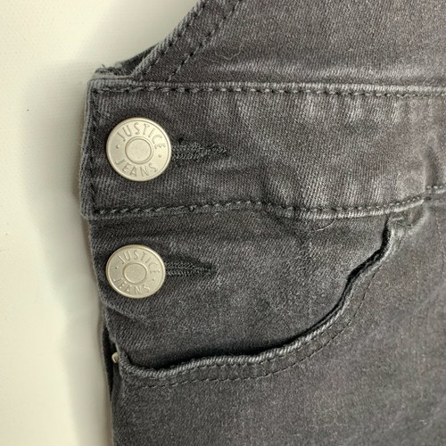 Justice Jeans Kitty Cat Shorts Overalls Romper Jean Black Size 10 - Picture 3 of 5