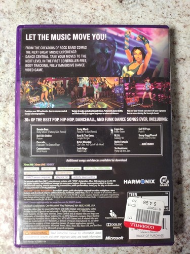 Dance Central Xbox 360 Kinect Game Complete w/ Manual - Picture 4 of 4