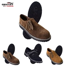 Authentic Bavarian Shoes Oktoberfest Costume German Boots Leather Shoes for Men