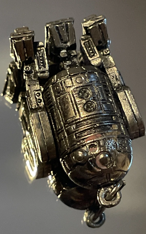Dije colgante vintage Star Wars R2D2 1977 metal zorro siglo XX (sin cadena) - Imagen 3 de 4