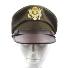 WW2 US Army Air Corps Officer Crusher Hat Military Cap With Golden Eagle Badge L
