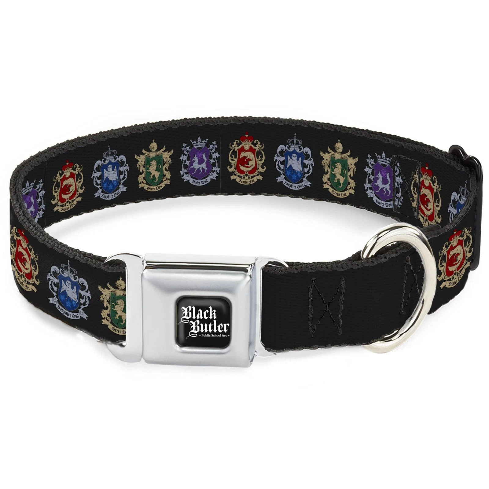 Crunchyroll Pet Collar, Dog Collar Metal Seatbelt Buckle, Black Butl (US IMPORT)