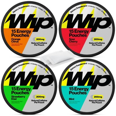 E. ENERGY WASH PACK 2個セット Wip Energy Pouches 200mg Caffeine Vitamins Minerals 4-Pack