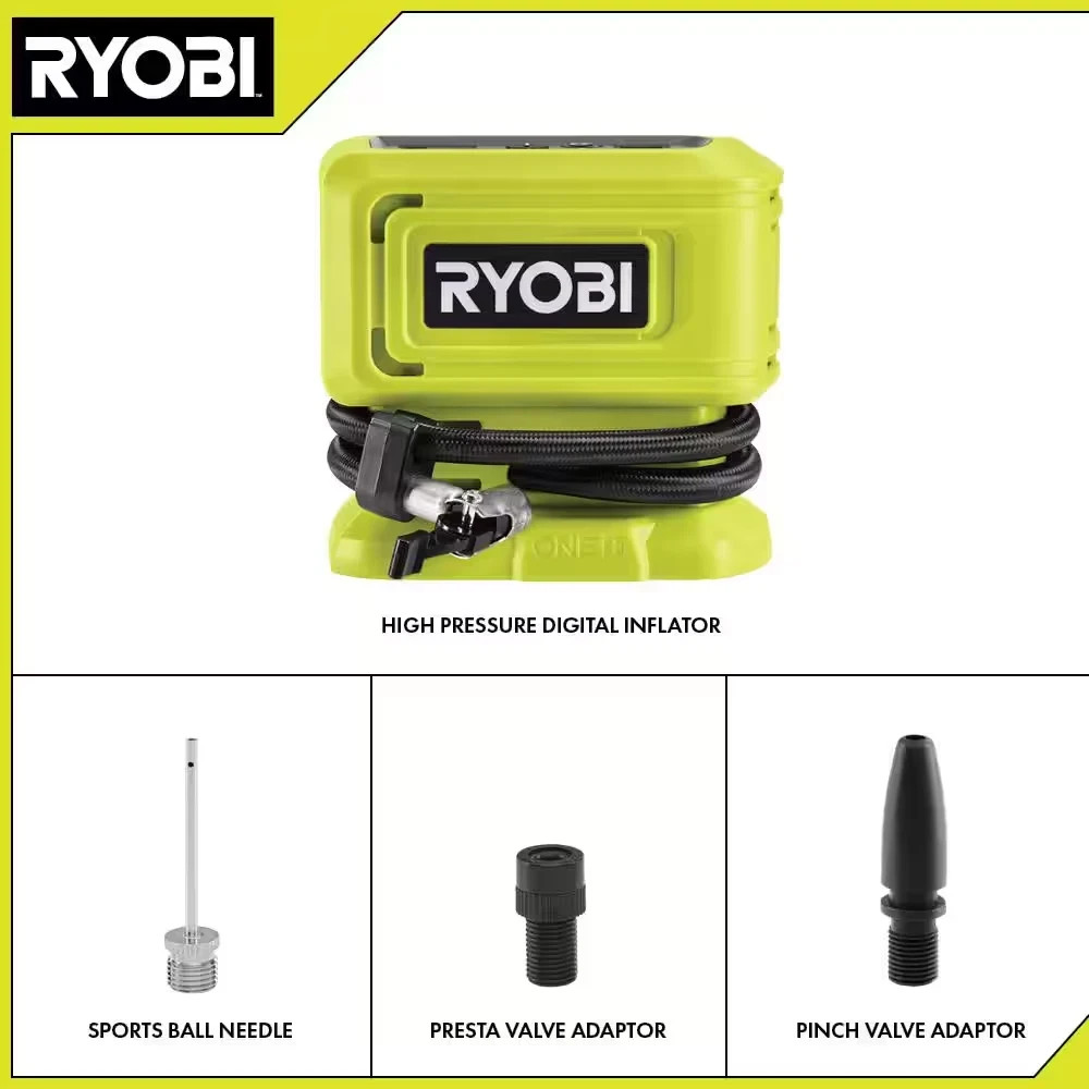 RYOBI 18V Cordless High Pressure Digital Inflator Air Compressor