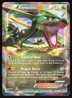 Dragons Exalted Rayquaza EX 85/124 Holo EX Rare Pokemon NM/M - Image 1 of 2