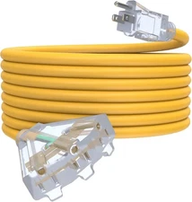 10 Gauge Extension 3 Outlet Cord Heavy Duty Outdoor Extension Cord (25 ft)