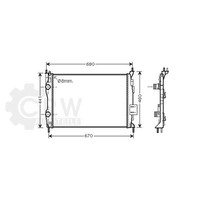 AVA Quality Cooling WasserküHler Mechanisch GefüGt FüR Nissan Qashqai +2 I