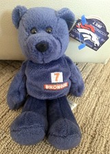 Denver Broncos John Elway NFL Plush Beanie Bear 1998 Limited Treasures TAGS