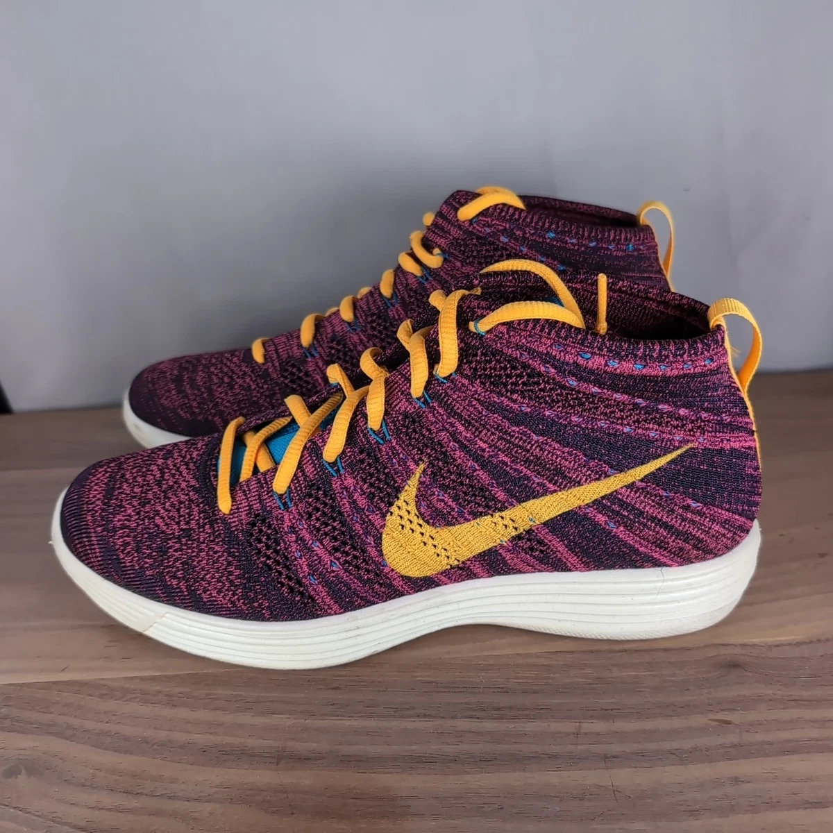 Mint Nike Flyknit Chukka boot sneaker purple mens 11 US 45 EUR rare colorway Nike Free Flyknit Chukka Hyper Grape Purple | Mercari main image 4