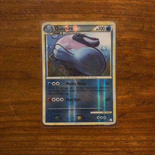 2010 Pokemon Quagsire 9/123 HeartGold SoulSilver HGSS Holo Rare TCG Card