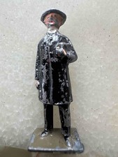 Vintage Lead Figure Minister Preacher W/Bible Back Stamped Made in England 2"