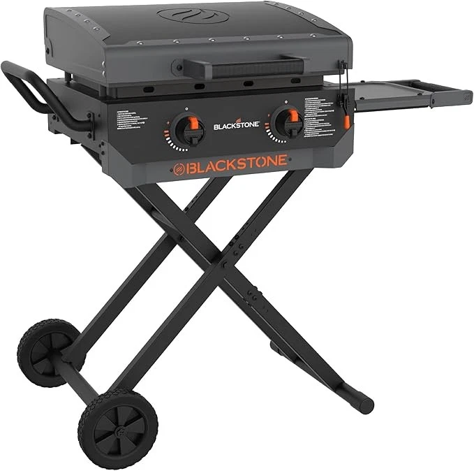 Blackstone 2401 Iron Forged 22" Griddle with Flexfold Legs, Powder Coated Steel,