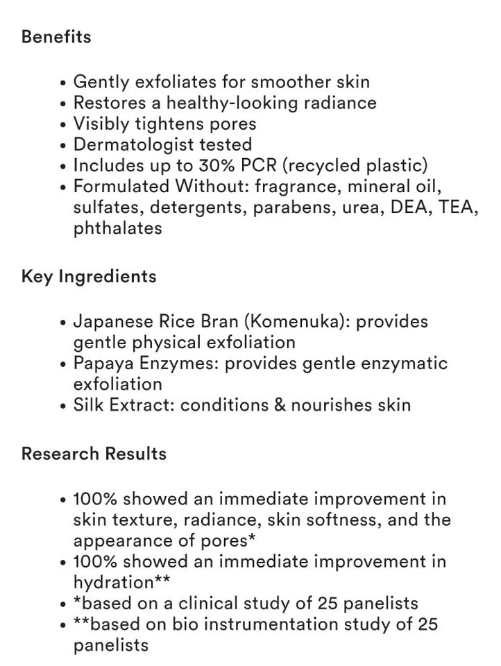 Tatcha The Rice Polish Classic~Foaming Enzyme Powder 2.1 oz New/ Sealed - Image 4 of 4