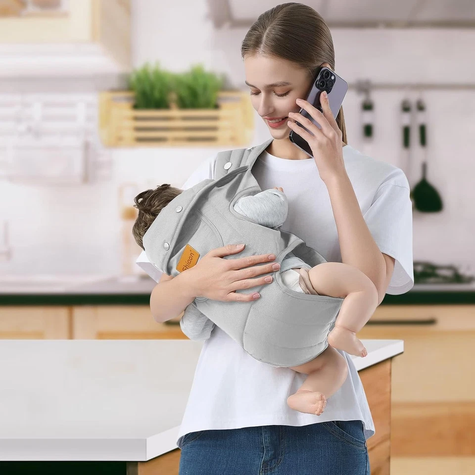 Shiaon Baby Carrier Newborn Toddler Sling Ergonomic Breathable Adjustable 7-30lb - Image 4 of 4