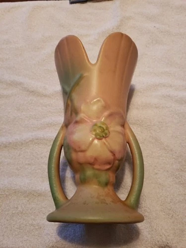 vintage weller pottery vase 8" Tall  Flower Design