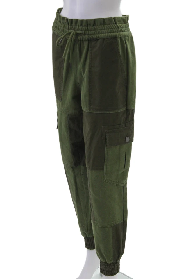 Alice + Olivia Unisex Green Cargo Jogger Pants Size S - Image 2 of 4
