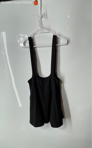 Forever 21 Kids Black White Striped Wide Strap One-Piece Skirt Overall Size M - Picture 2 of 5