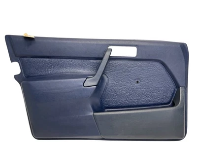Mercedes W201 190 E Türverkleidung Türpappe Leder Blau Abdeckung Vorne Links - Bild 1 von 4