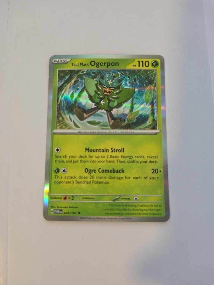 Teal Mask Ogerpon 24/167 Holo Rare Twilight Masquerade SV06 Pokémon TCG