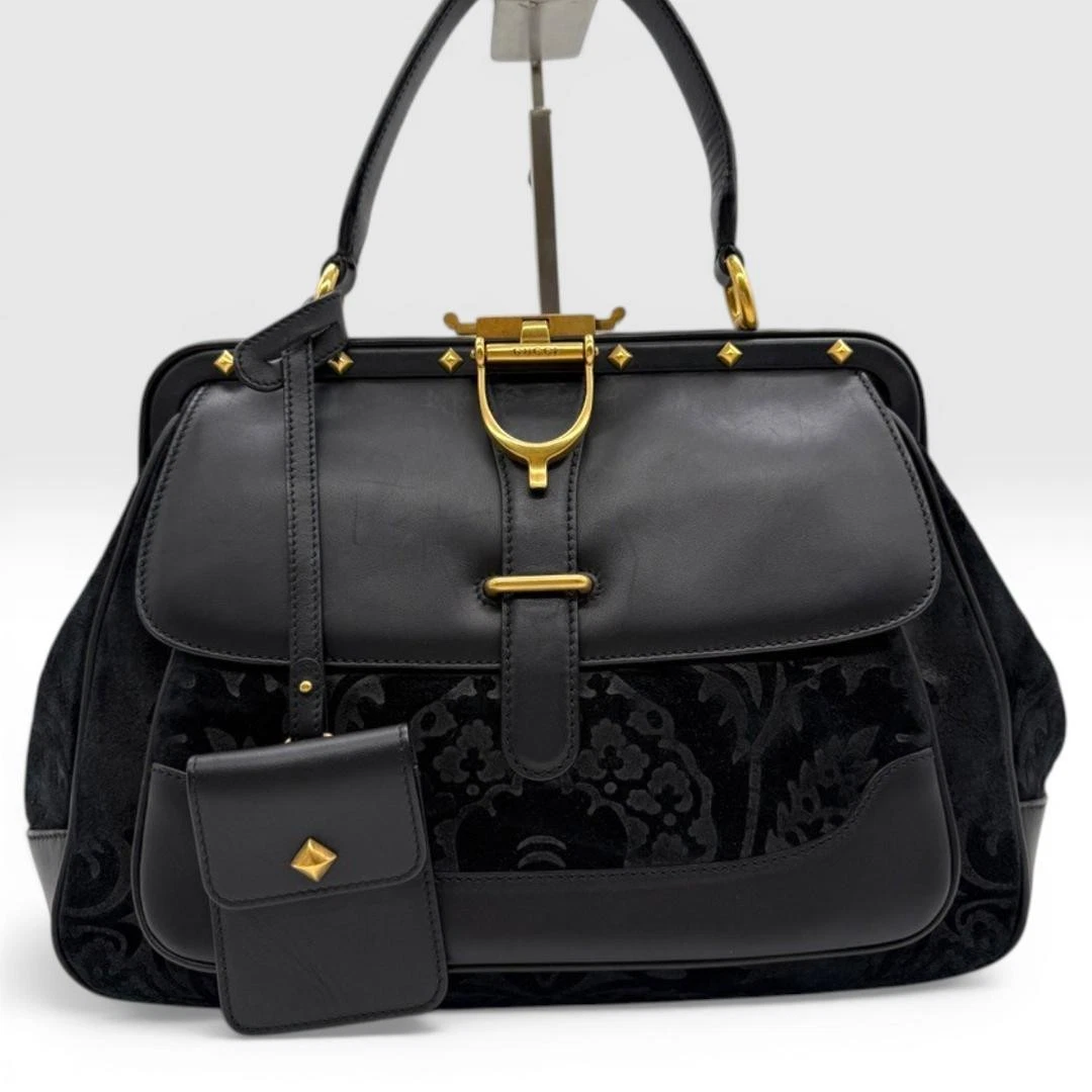 Gucci Black Suede Exterior Bags & Handbags for Women for sale | eBay
