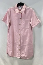 Frnch Paris Women Pink Striped Shirt Dress Size M