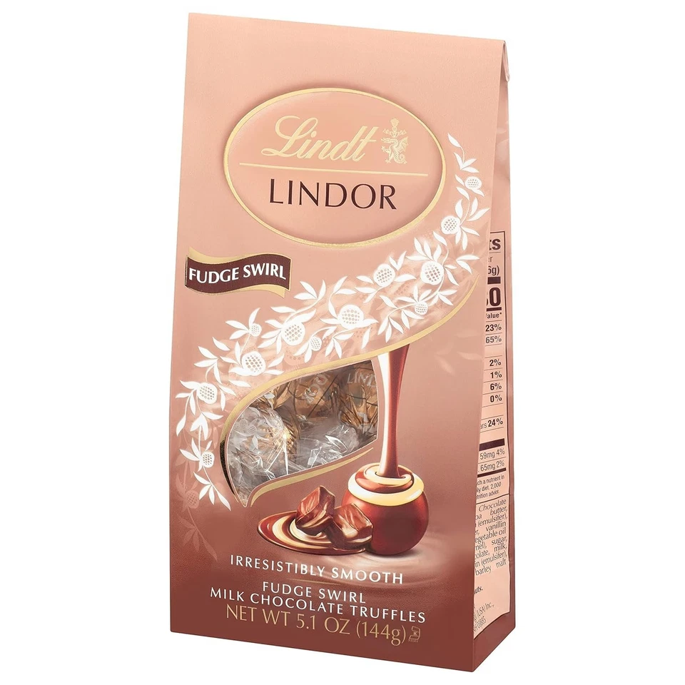 Paquete de 6 caramelos Lindt Lindor Fudge Swirl chocolate con leche 5,1 OZ, CAD-30 de noviembre/2025 Foto 2 de 4