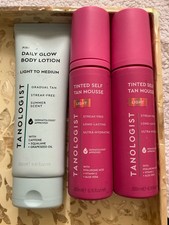 NEW Tanologist Lot 3Tinted Self Tan Mousse Light Firming Daily Glow Lotion