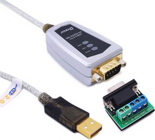 DTECH USB to RS422 RS485 Serial Port Converter Adapter Cable 1.5ft, Black