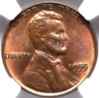 Lincoln 1 Cent 1955 Double Die Obverse! NGC MS-65 Red and Brown! Key Date Superb