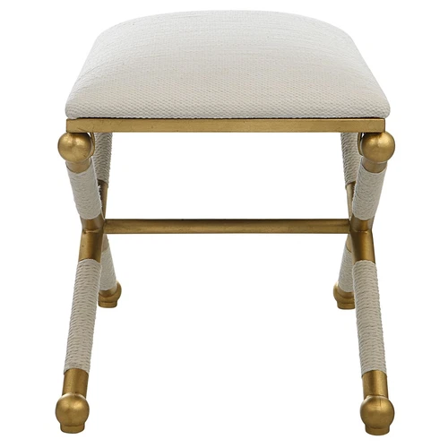 Uttermost Socialite White Small Bench - Picture 3 of 4