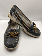 Sperry Top-Sider Women's Blue Boat Shoes Size 7M STS91252 Mesh Suede Nautical
