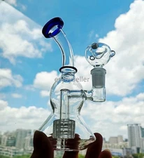 Heady Durable matrix Glass torch bong Water Pipe Sidecar Hookah Smoking Rig 14mm