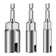 3Pcs Power Wing Nut Driver Kit Hook Drill Bits Socket Wrench Tool 1/4" Hex Shank