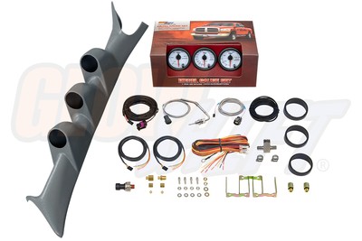 GlowShift W7 Boost EGT Fuel Press Gauges + Gray Pod for 99-07 Ford Powerstroke