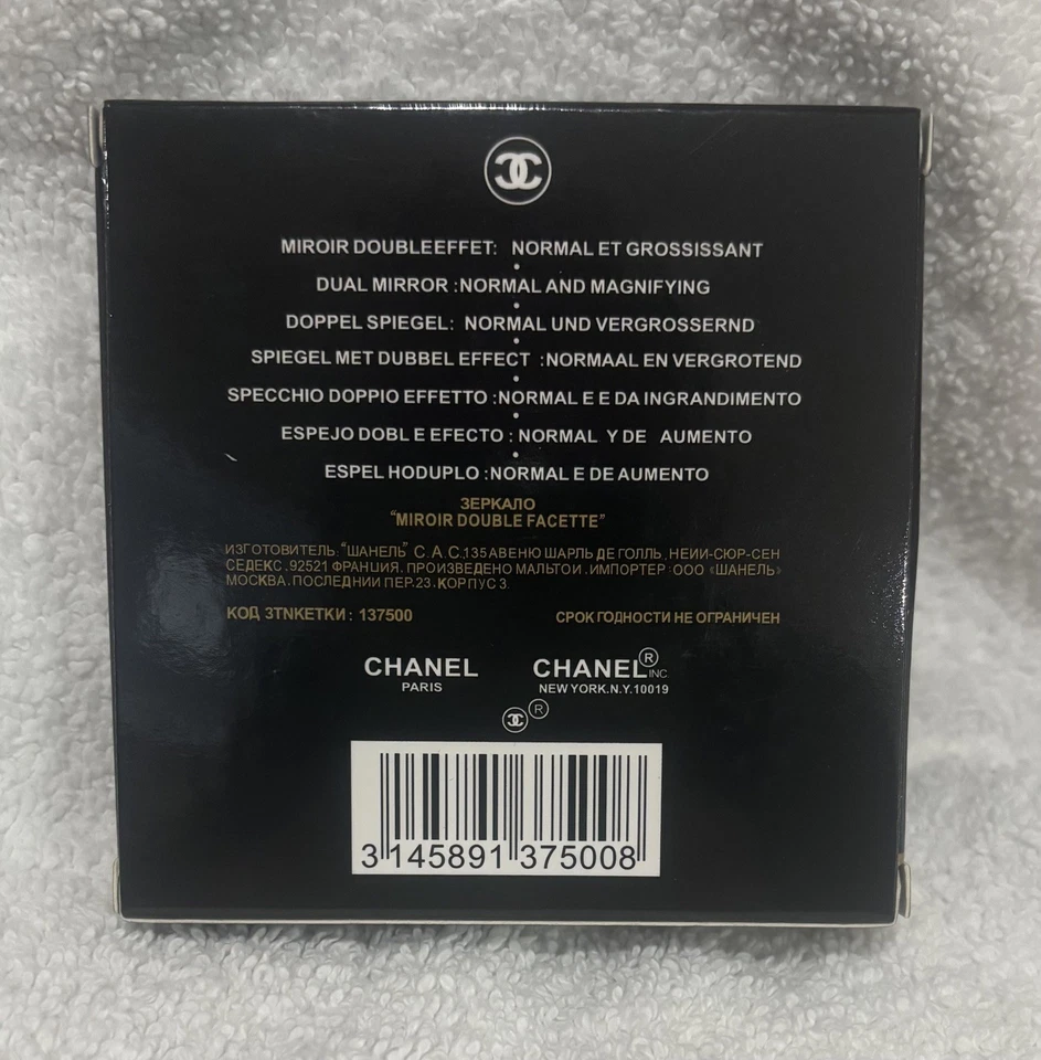 CHANEL Espejo Duo Compacto Doble Faceta Maquillaje Lila Nuevo en Caja Foto 2 de 4