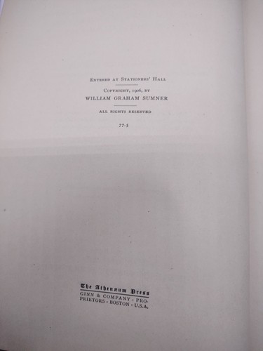 Folkways William Graham Sumner, Ginn and Company Scarce HB cannibalism slavery - 第 6/6 張圖片
