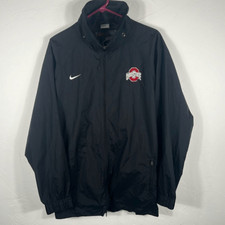 Vintage Y2K NIKE OHIO STATE BUCKEYES Nylon Full Zip Jacket - Men Sz L - EUC