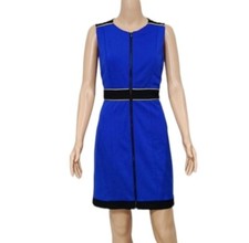 Cynthia Steffe Women Dress Sheath Size 8 Medium Blue Royal Rayon