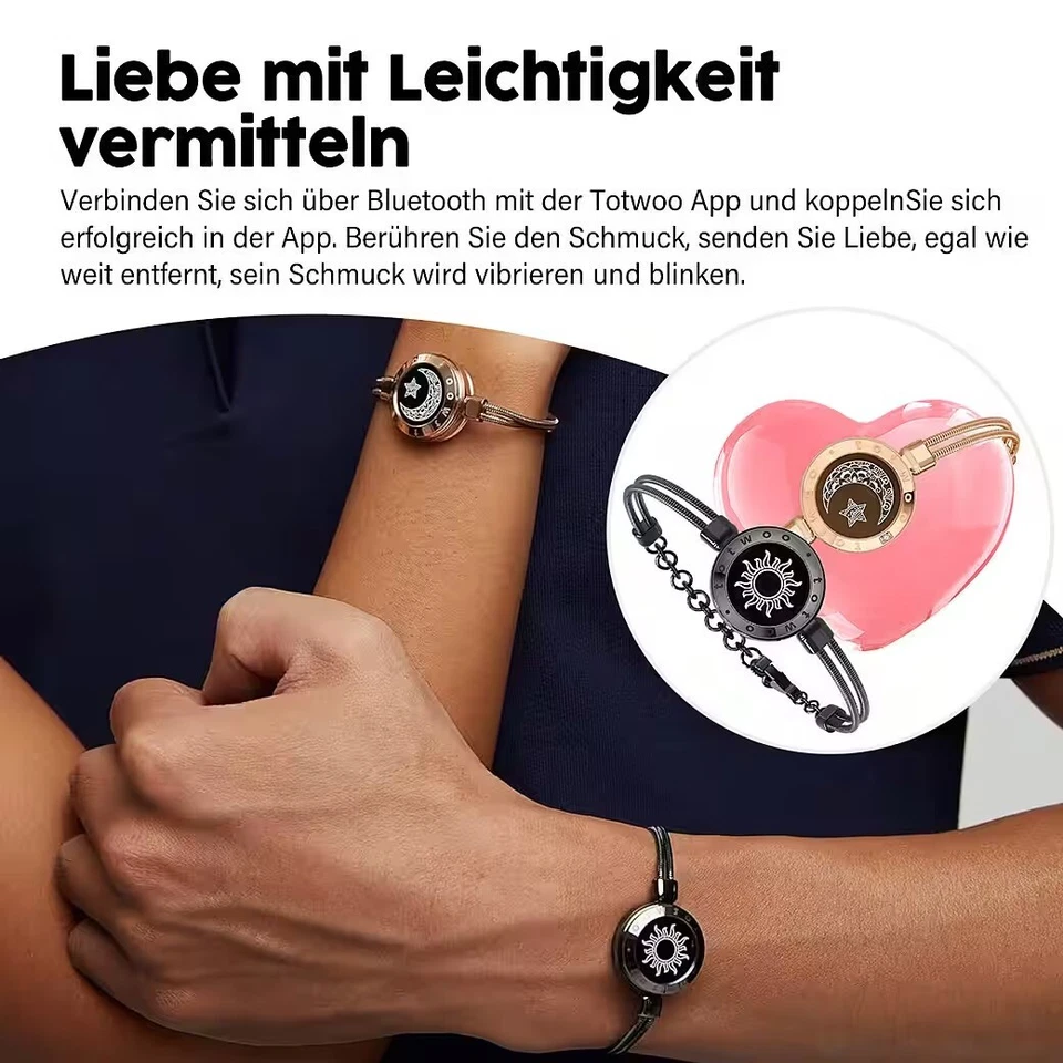 TOTWOO Pärchen Armband/Fern-Touch-Armbänder/Partnerarmband Langstreckenberührung - Bild 3 von 4