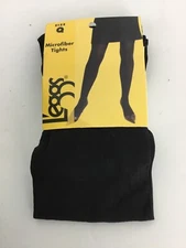 Leggs Wear Microfiber Black Size Q Tights Soft & Silky Tights Hosiery NEW