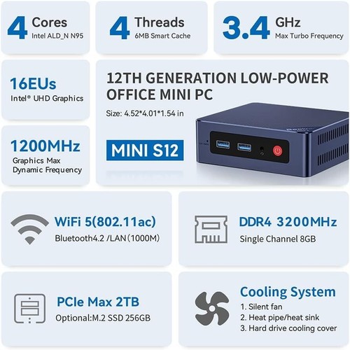 Sleek Mini PC with 4K Support, 16GB RAM & 500GB SSD – Ideal for Home & Office - Picture 9 of 10