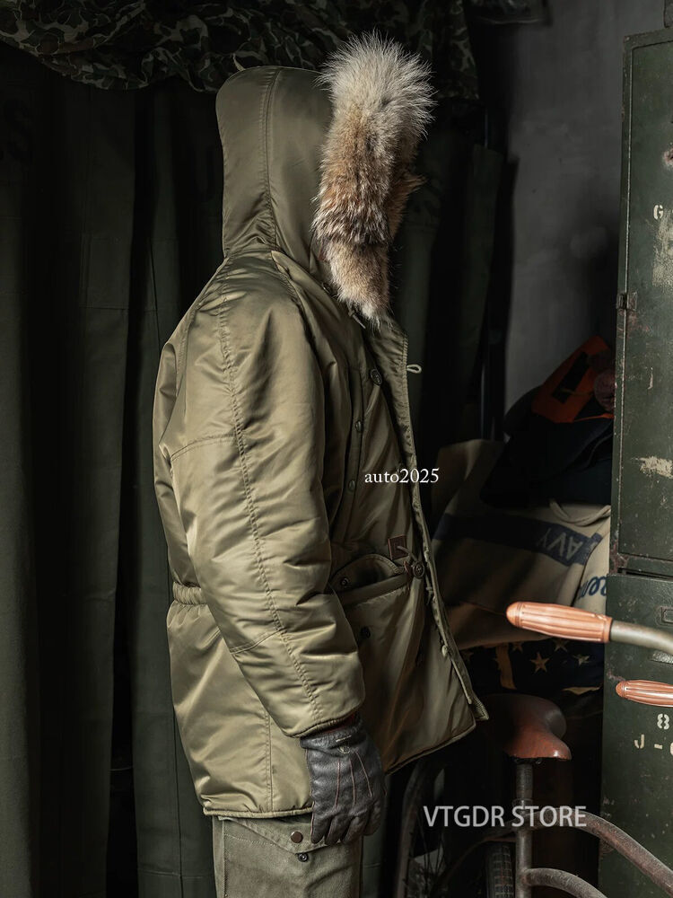 Rugged Bronson N-3B Snorkel Parka Yellow Green Winter Wool