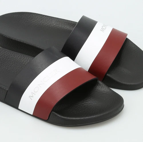 MONCLER BASILE LEATHER SLIDES SANDALEN SANDALS SCHUHE SHOES PANTOLETTEN NEW 39 - Bild 9 von 12