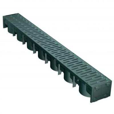 Drainage Channel SmartDrain 120 x 88 x 1000mm Manthorpe Black, Silver