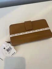 Mundi  Checkbook Brown Leather Wallet