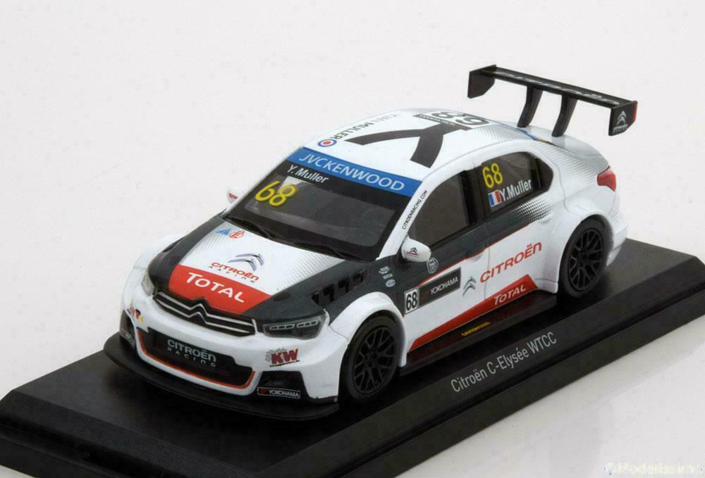 Citroën C-Elysée WTCC 2015 Yvan Muller miniature 1/43 pour collectionneur de sport automobile