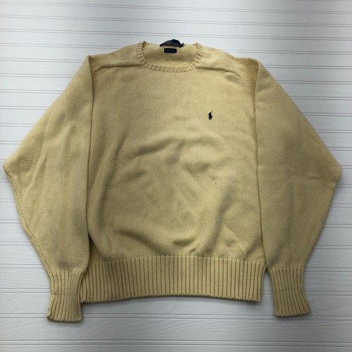 Yellow Pullover Sweater Cable Knit 